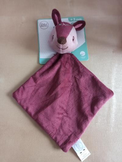 Doudou plat faon b�b� douceur   neuf