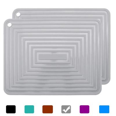 Lot de 2 grands dessous de plat en silicone, r�sistants � la chaleur, 22,9 x ...