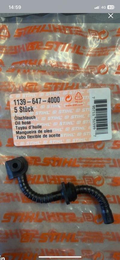 Tuyau d huile 1139 647 4000 tron�onneuse Stihl