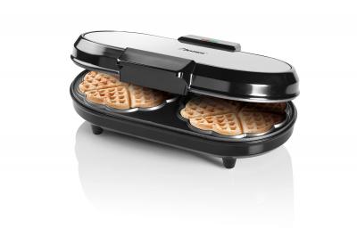 Gaufrier double pour gaufres classiques en forme de c ur, Machine � gaufres a...
