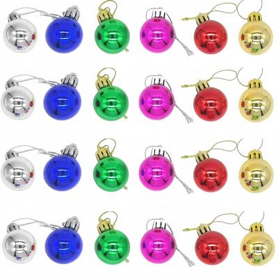 Lot de 24 mini boules de No�l incassables pour d�corations de sapin de No�l, ...