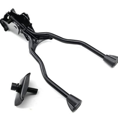 B�quille double pied pour v�lo de 26 � 28 pouces r�glable en hauteur en fer N...
