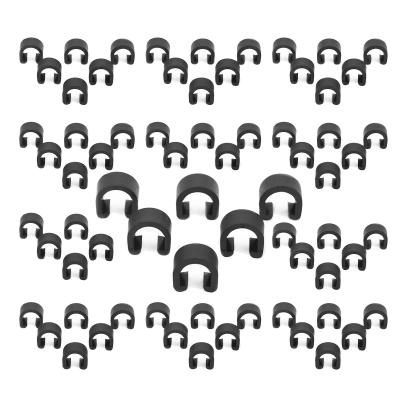 Lot de 100 clips en plastique pour fixation de c�ble de frein de v�lo