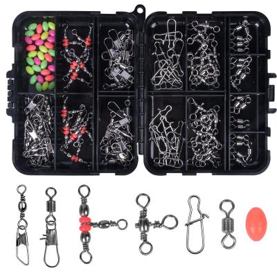 140PCS Accessoires de P�che, Emerillons de p�che en Baril, Clips de Connecteu...