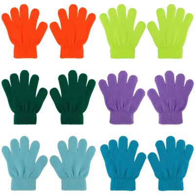 6 Paires Gants Enfant Hiver,Gants en Tricot pour Enfants,Gant Ski Enfant,Gant...