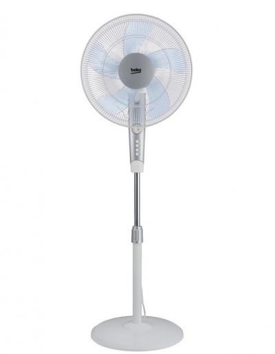 beko ventilateur sur pied 45cm 50w 3 vitesses blanc-silver efs5100w