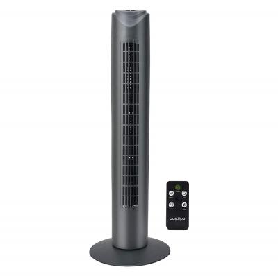 Ventilateur tour avec t�l�commande, puissance 50 W  3 vitesses, Sagres, Noir