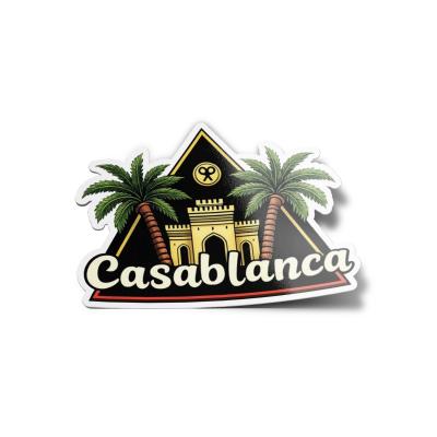 Pack x5 AUTOCOLLANTS STICKERS Vinyle Casablanca Ville Maroc Souvenir Design 8cm