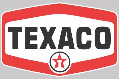 STICKER TEXACO GASOLINE MOTOR OIL F1 TEXAS COMPAGNY AUTOCOLLANT TA004