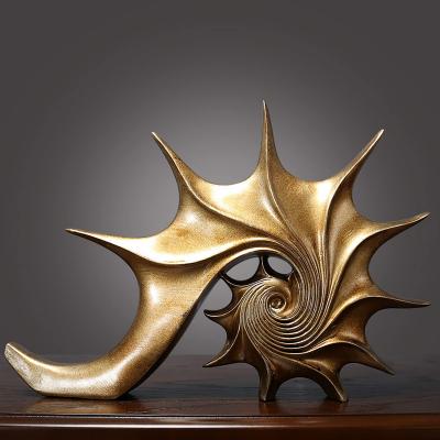 Coquille Statue en Polyr�sine Figure D�corative Moderne Sculpture Bureau Salo...