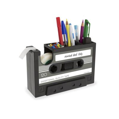 Distributeur de ruban adh�sif de bureau avec portestylo, design r�tro, 1 roul...