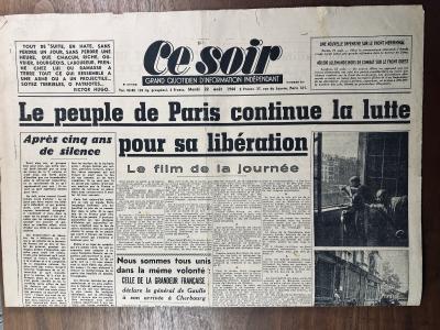 De Gaulle August 1944 Liberation of Paris WW2 CNR Laval Cherbourg