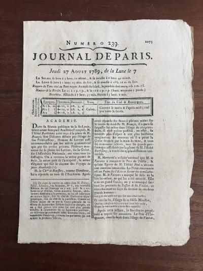 Libert� de la Presse Censure du Th��tre 1789 Gudin Edici�n Original