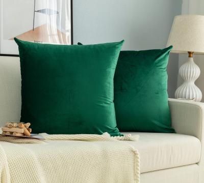 Lot de 2 taies d'oreiller en velours pour canap� et lit, housse de coussin an...