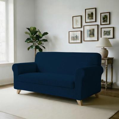 Iris  Housse de canap� �lastique, 96% Polyester   4% �lastom�tre, Bleu fonc�,...