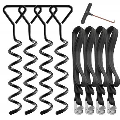 4 Sets De Piquets d'ancrage Robustes pour Trampoline Kit d'ancrage Au Sol Piq...