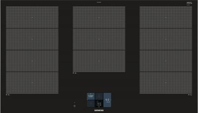 siemens table de cuisson � induction 90cm 5 feux 11100w flexinduction noir