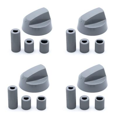 Lot de 4 boutons de commande universels pour four, 4 cm de diam�tre, gris