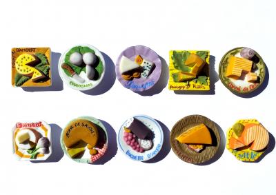 S�rie compl�te de f�ves NOS BONS FROMAGES DE FRANCE 2009 ASSIETTES   209