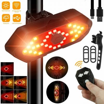 Luz trasera de bicicleta LED intermitente inal�mbrico remoto USB MTB carretera
