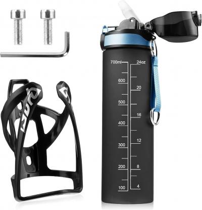 Portebouteille de v�lo avec bouteille d'eau de 700 ml, de qualit� sup�rieure,...