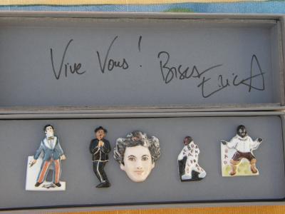 1 COFFRET DE 5 FEVES BOUTTAZ 2016 ERIC ANTOINE DEDICASSE AVEC 2 PROTOTYPES