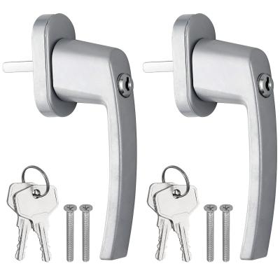 2 PCS Poign�es de Fen�tre Verrouillable en Aluminium Cl� Universelle 35 mm Po...
