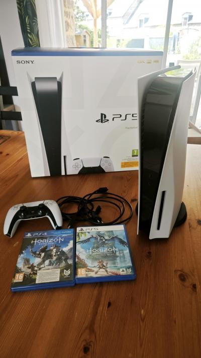 PS5 Standard Disque   Manette   Bo�te d Origine   Horizon 1 Ps4 Et Horizon 2 Ps5