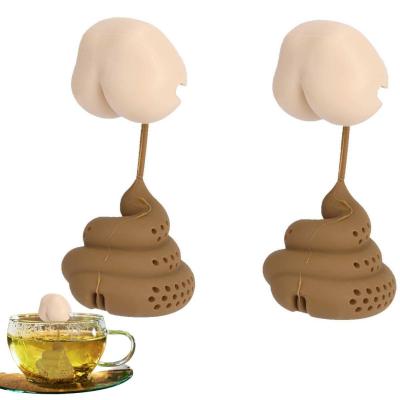 Infuseur � th� en silicone dr�le 2 pi�ces, passoires � th� mignonnes pour th�...