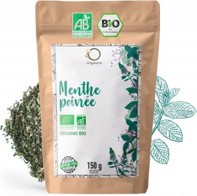 FEUILLES DE MENTHE POIVREE BIO 150g - Thym 100g Menthe s�ch�e pour th� glac� et