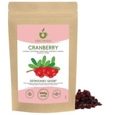 Cranberries S�ch�es 1kg, Canneberges S�ch�es, Sucr�es au Jus de Pomme
