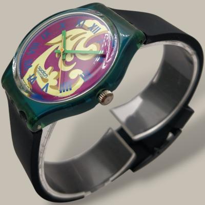 Montre vintage homme Swatch 1991 34 mm quartz enti�rement fonctionnelle pile neuve