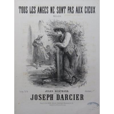 DARCIER Joseph Non Tutti Gli Angeli Sono Nei Cieli Canto Pianoforte ca1870