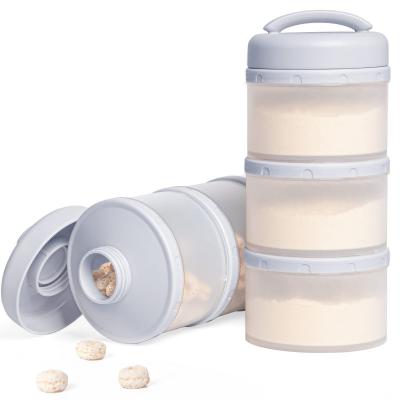 Av2023Bo�te de rangement empilable pour b�b� en poudre de lait Gris