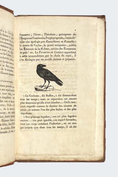 UZIER Le Triomphe du corbeau, Nancy, 1839 CURIEUSE APOLOGIE DU CORBEAU XVIIe