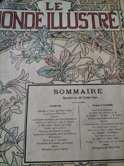 LE MONDE ILLUSTRE 28 juillet 1894  le MIRAGE reproduction artificielle et photo
