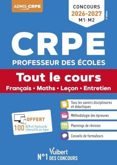 CRPE 2026 2027  Tout le cours (M1 et M2)   QCM et flashcards interactifs: Fran�a