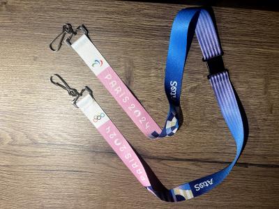 Tour de cou officiel cordon lanyard volontaire et staff JO Paris 2024