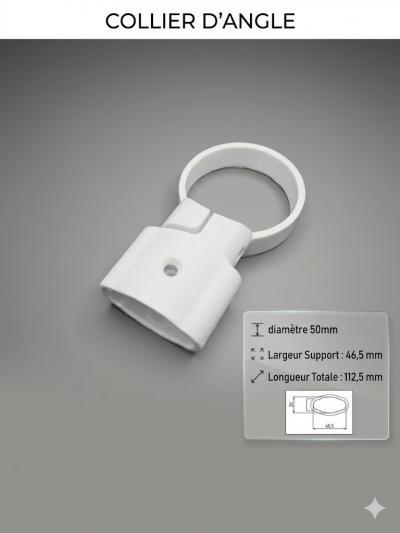 Collier d'Angle pour Cl�ture Piscine AQUASURE (DIRICKX)   Pi�ce de Rechange