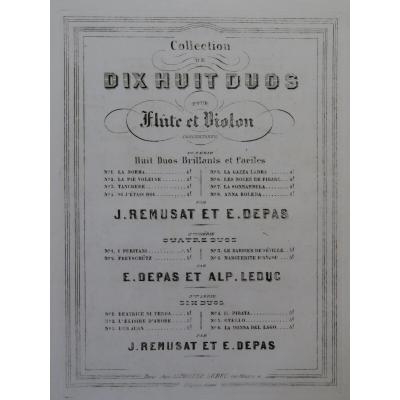 Remusat Jean & Depas E. Duo On If I Were King Violin Flute Ca1858
