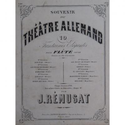 Remusat Jean Fantasy On Don Juan Flute Only Ca1860