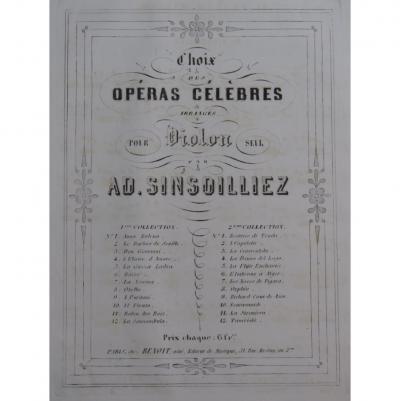 Mozart W. A. The Magic Flute Violin Solo Ca1865