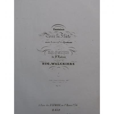 WALCKIERS Eug�ne Fantaisie sur La Juive Hal�vy Piano Fl�te ca1858