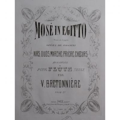 ROSSINI Mos� In Egitto Airs Duos Pri�re Ch urs Fl�te Seule Ca1850