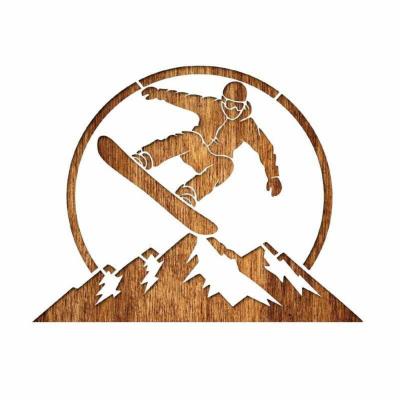 POCHOIR PLASTIQUE MYLAR 29.7 21 cm Snowboarder (02)