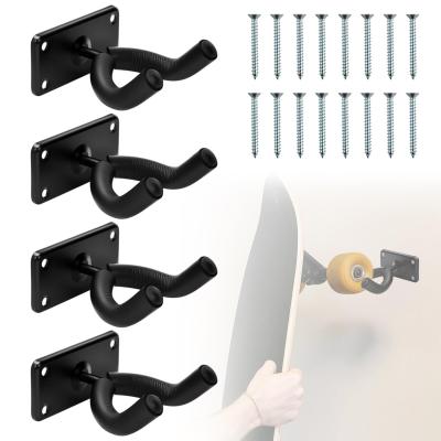 Klevery 4 Pack Skateboard Wall Hanger  Snowboard Wall Mount Rack, support d'a...
