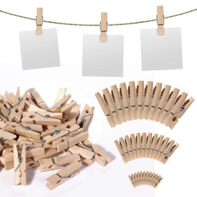 Lot de 150 mini pinces en bois, 2,5-3-3,5 cm, petites pinces � linge en bois,...