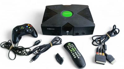 Microsoft Xbox   Console   Bon �tat   Fonctionnelle   manette   t�l�commande DVD