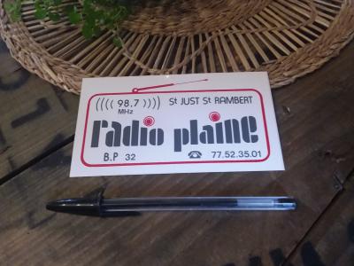ancien autocollant radio FM Plaine saint just saint Rambert 42