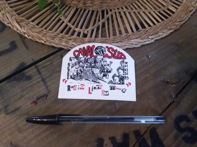 ancien autocollant radio FM Canal sud libre ou mourir  CRS